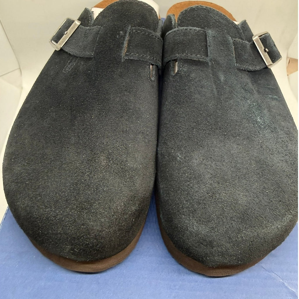 White Mountain Bari Slip on Clogs Women's US 7 Black Suede Leather W27246-001
