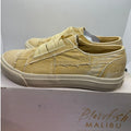 Blowfish Malibu Marley Sneaker Women US 6 Light Yellow Distressed Canvas Pull On