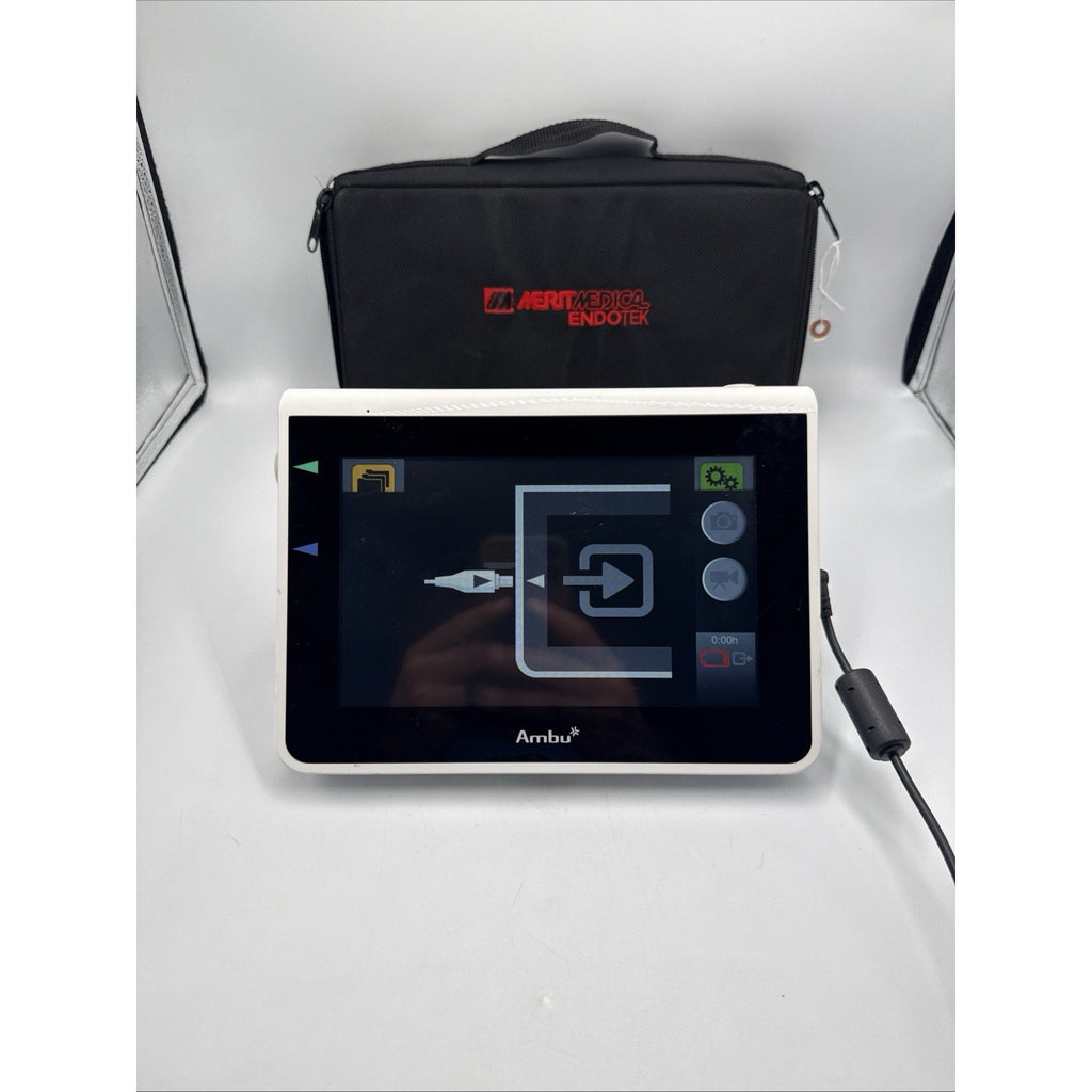 Ambu Aview Monitor 405002000 w/ Power Supply (Tested) Travel Case & Cord