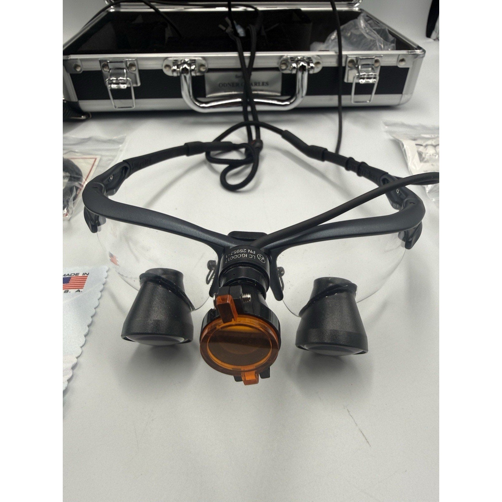 SurgiTel Dental Loupes With LED Light comes with travel case accessories