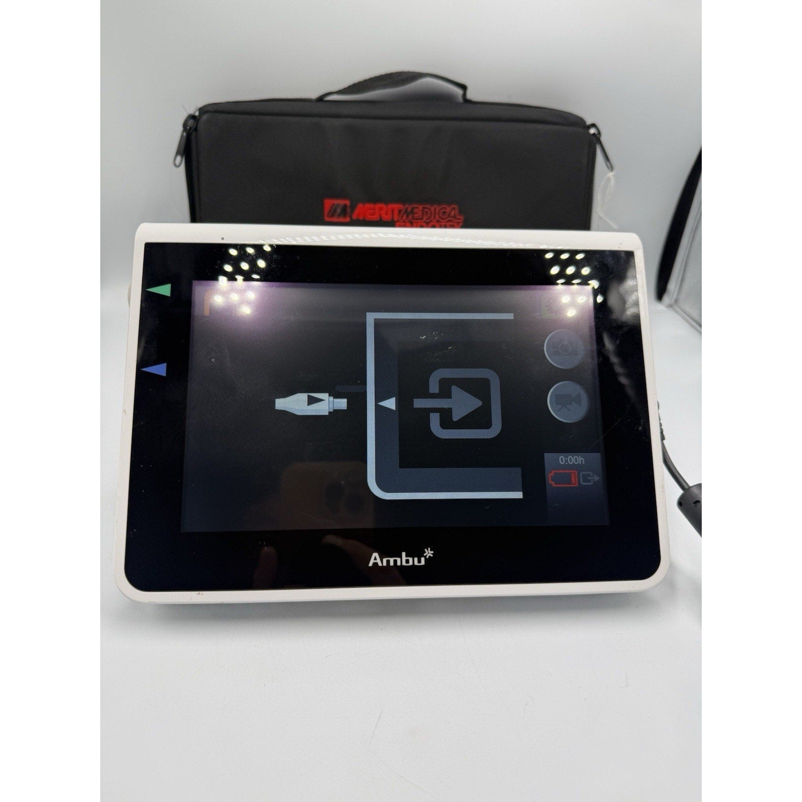 Ambu Aview Monitor 405002000 w/ Power Supply (Tested) Travel Case & Cord
