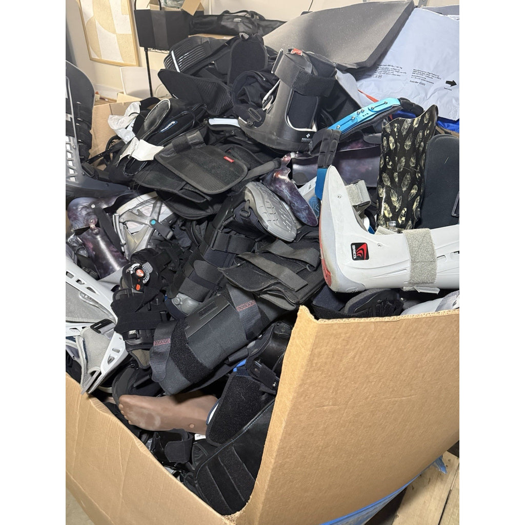 Lot of 250+ Aircast Airselect Various Brands Sizes Boots Back Braces