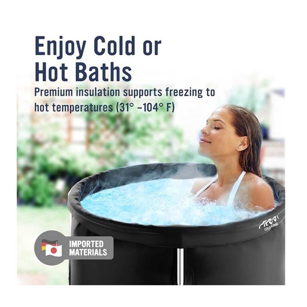 Collapsible Cold Plunge Tub for Athletes - Portable Non-Inflatable Ice Bath