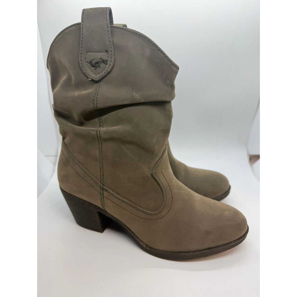 Rocket Dog Sheriff Vintage Worn PU Western Boot Women's US 8 Brown Pull On