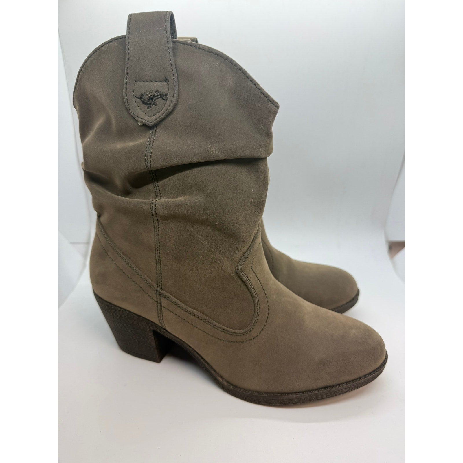 Rocket Dog Sheriff Vintage Worn PU Western Boot Women's US 8 Brown Pull On