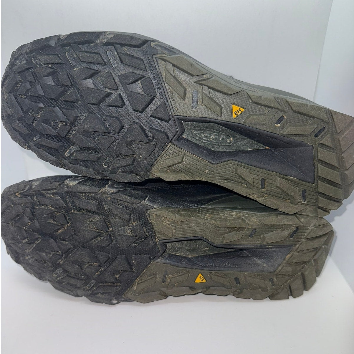 KEEN CSA Targhee Blur Waterproof Work Boot Men's US 12D Black Lace-Up Carbon Toe