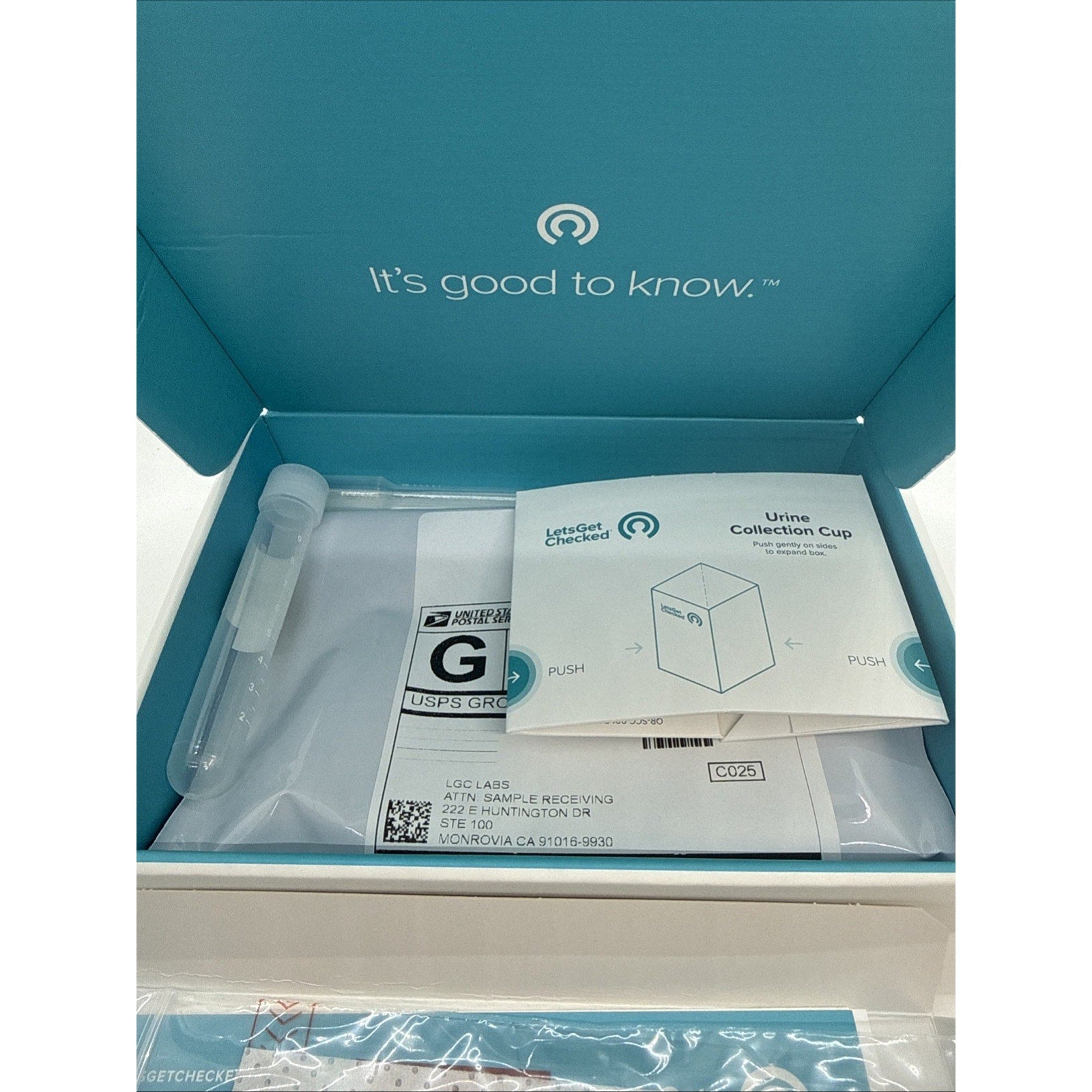 Lets Get Checked Urine Albumin Creatine Ratio At Home Test Kit Exp 12/2029