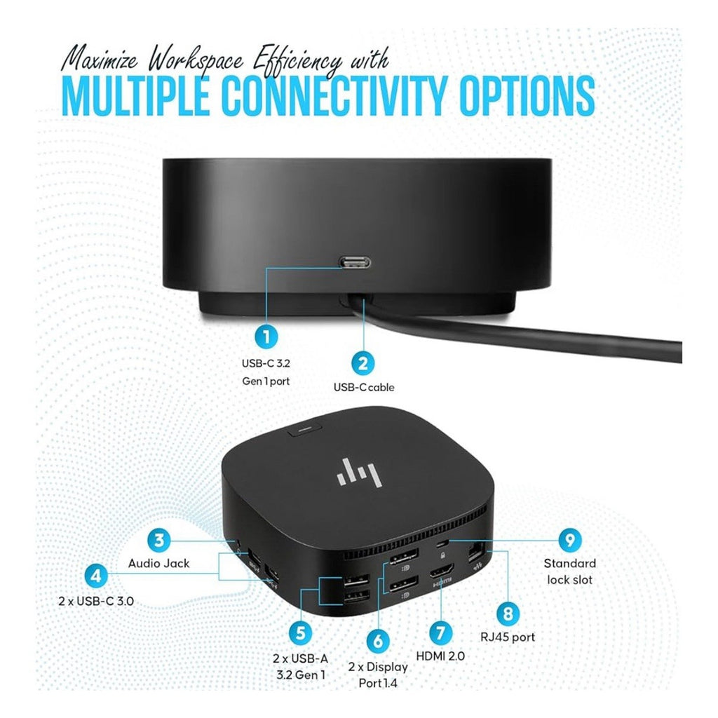 HP 5 TW10AA / 5TW10UT / 5TW10AA#ABB HP Docking Station For Laptop Dual Monitor