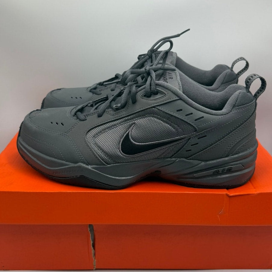Nike Air Monarch IV Sneakers Men's US 11 Gray Black Lace-Up Round Toe 416355 003