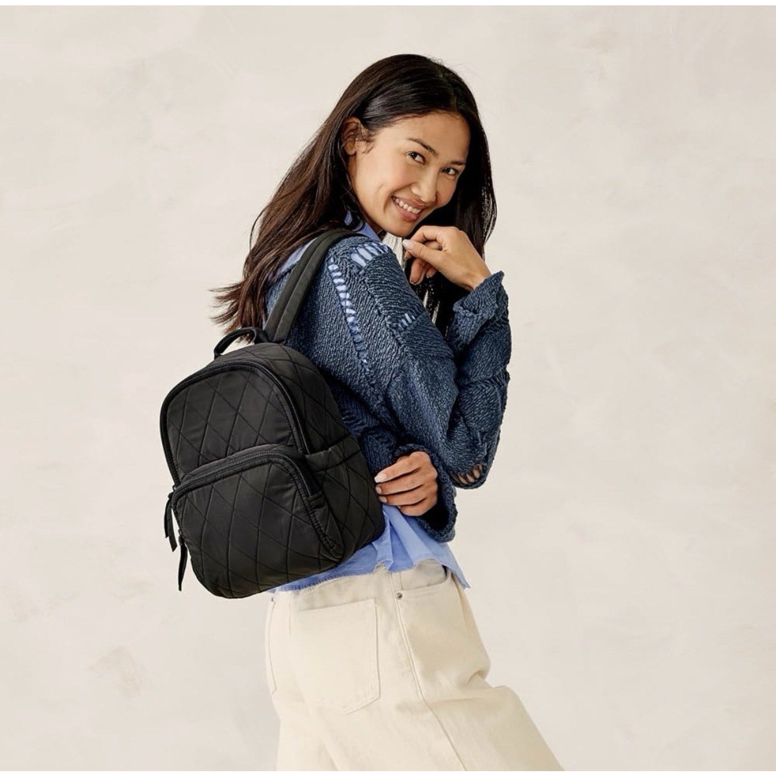 Vera Bradley Women's Performance Twill Small Banbury Backpack, Moonless Night