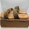 Cliffs by White Mountain Tahlie Slide Sandal Womens US 10 Tan Cheetah C29049-834