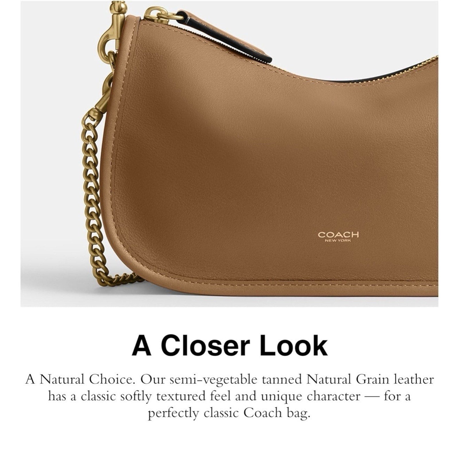 Coach Women's Waverly Bag CCC36 Honey Brown Leather Purse