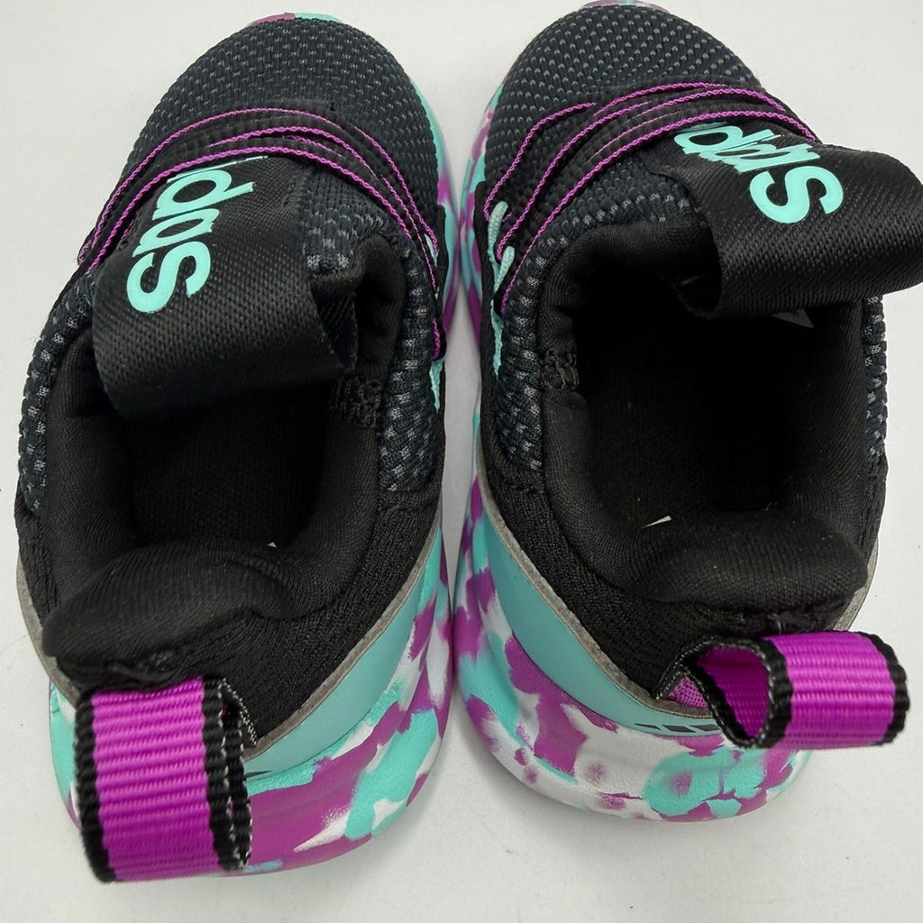 Adidas Lite Racer Adapt 7.0 Shoes Kids US 6K Core Black Slip-On Low Top JS2284