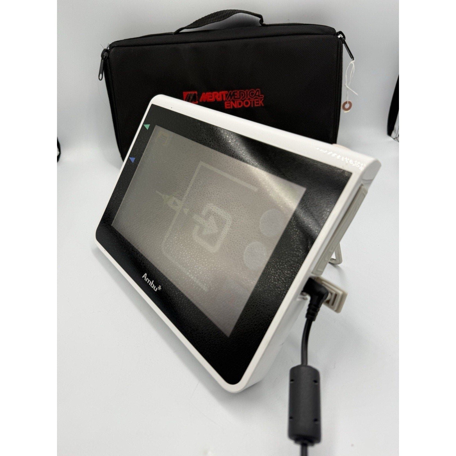 Ambu Aview Monitor 405002000 w/ Power Supply (Tested) Travel Case & Cord