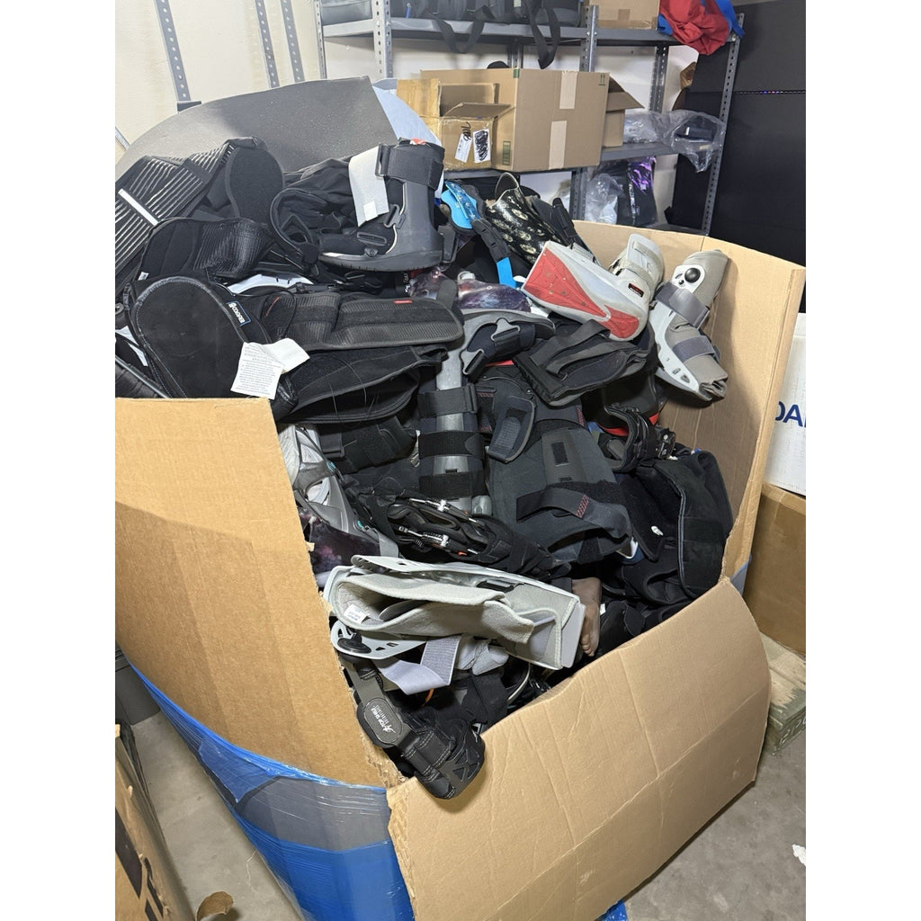 Lot of 250+ Aircast Airselect Various Brands Sizes Boots Back Braces