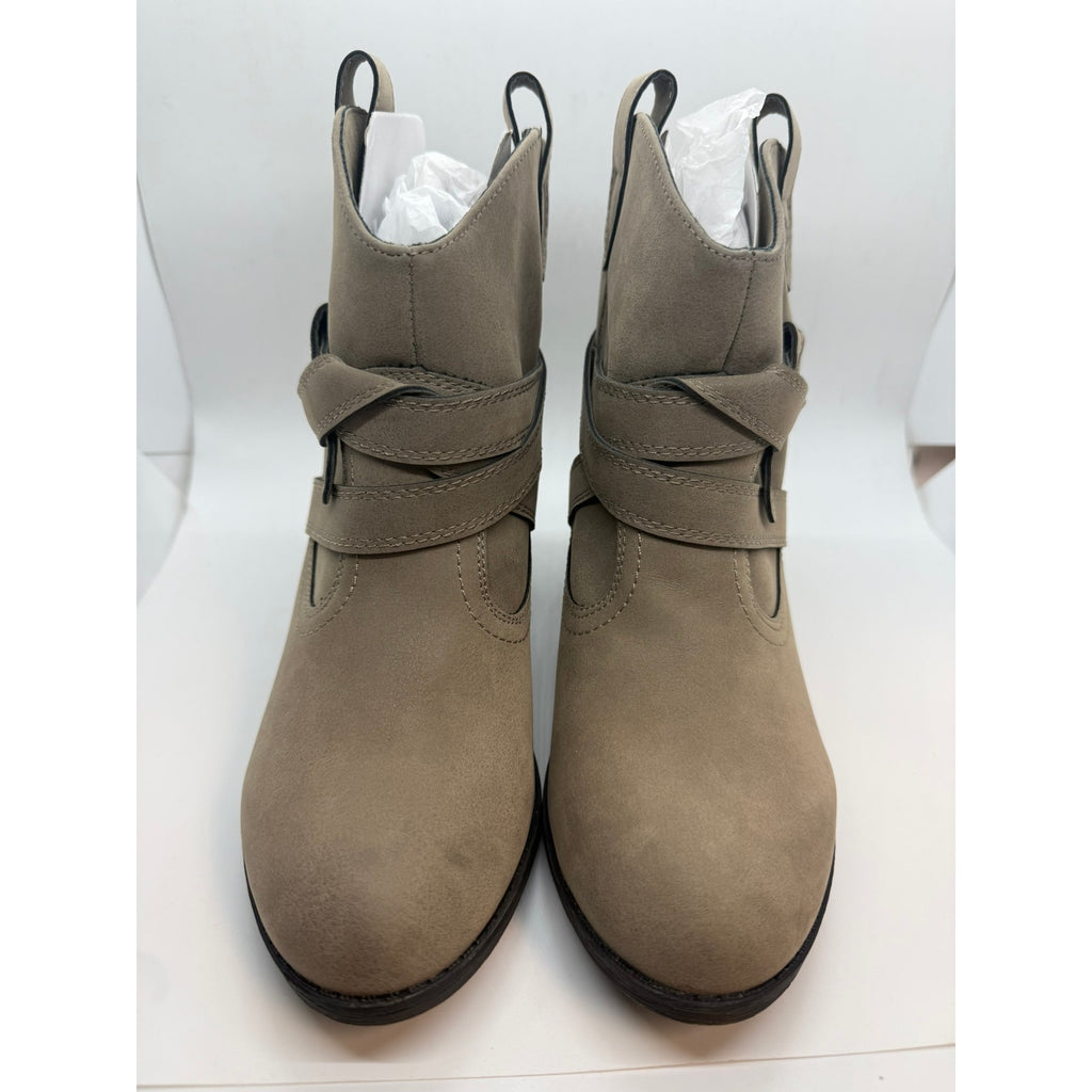 Rocket Dog Sayla Vintage Worn PU Western Boots Women's US 10M Mushroom Pull On