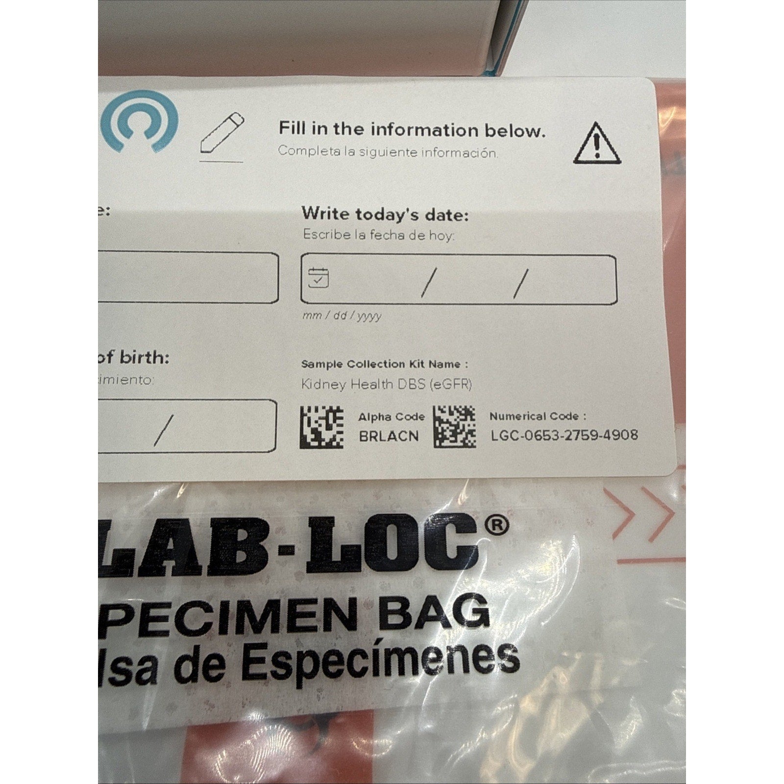 Lets Get Checked Kidney Check At Home Kidney Function Blood Test Kit Exp 5/2029
