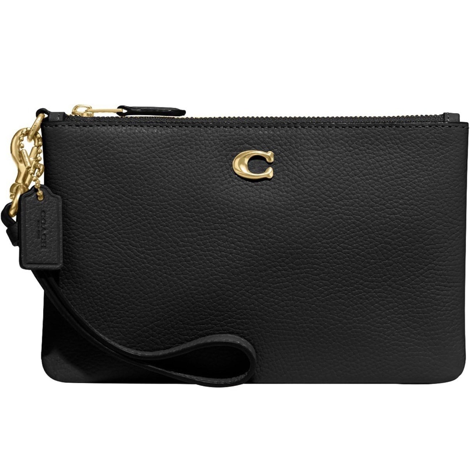 COACH Essential Small Wristlet CH818 Black Leather NWT