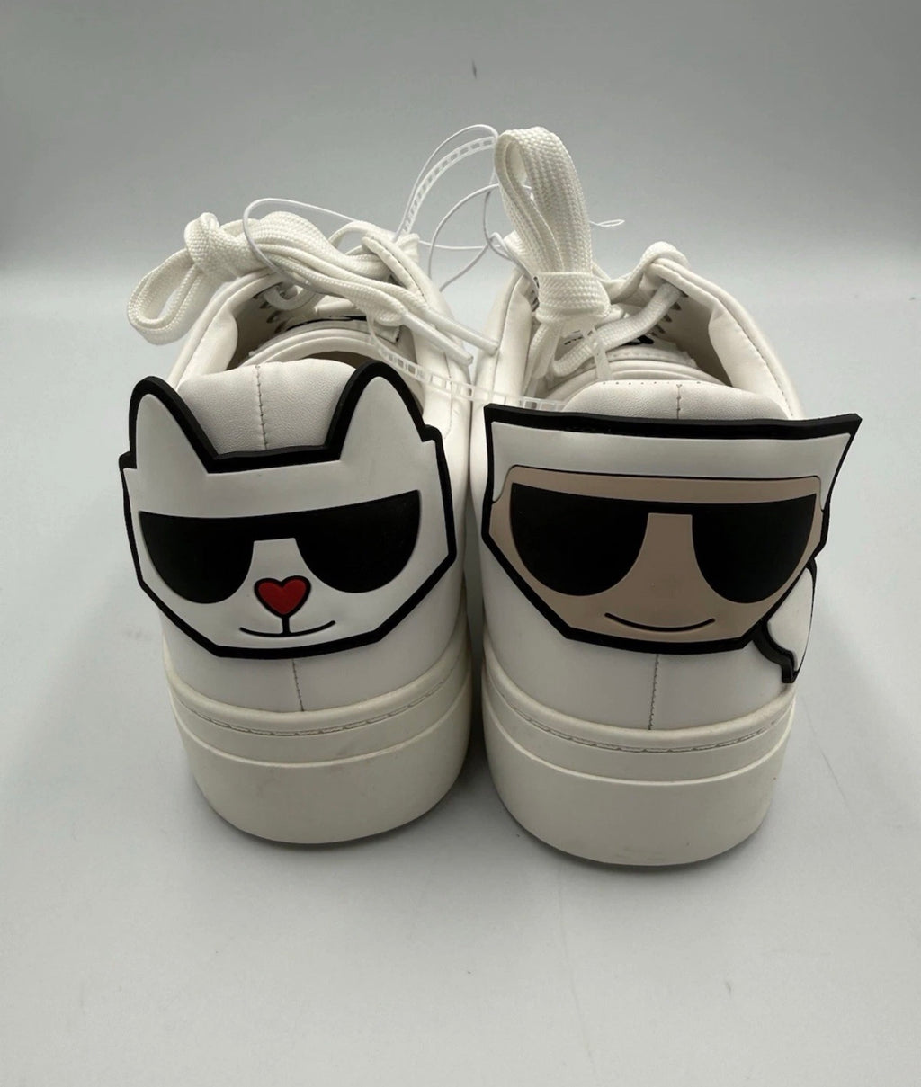Karl Lagerfeld Bright White Chella Sneakers Womens Size 6.5