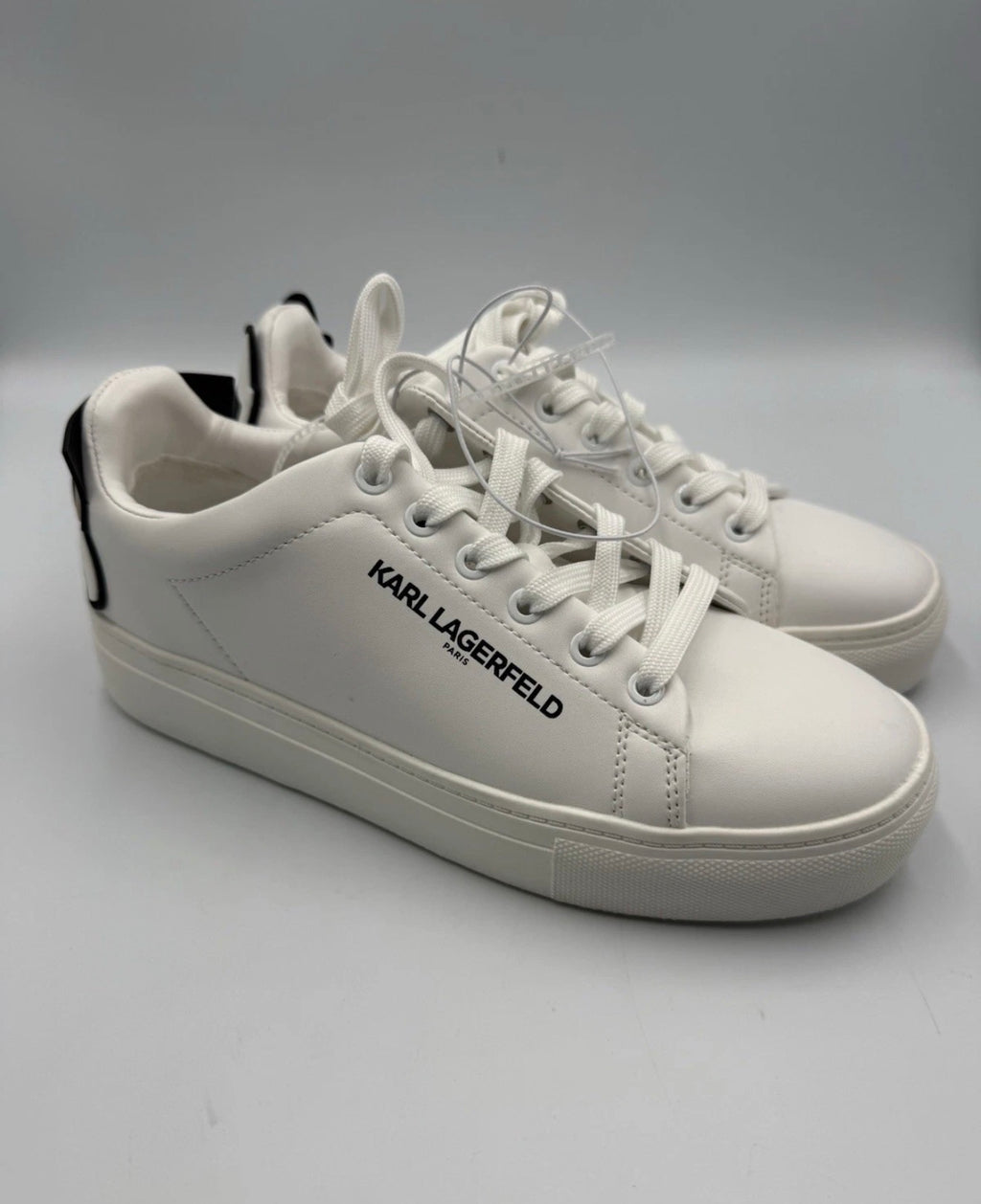 Karl Lagerfeld Bright White Chella Sneakers Womens Size 6.5
