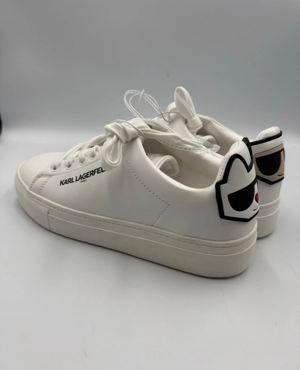 Karl Lagerfeld Bright White Chella Sneakers Womens Size 6.5
