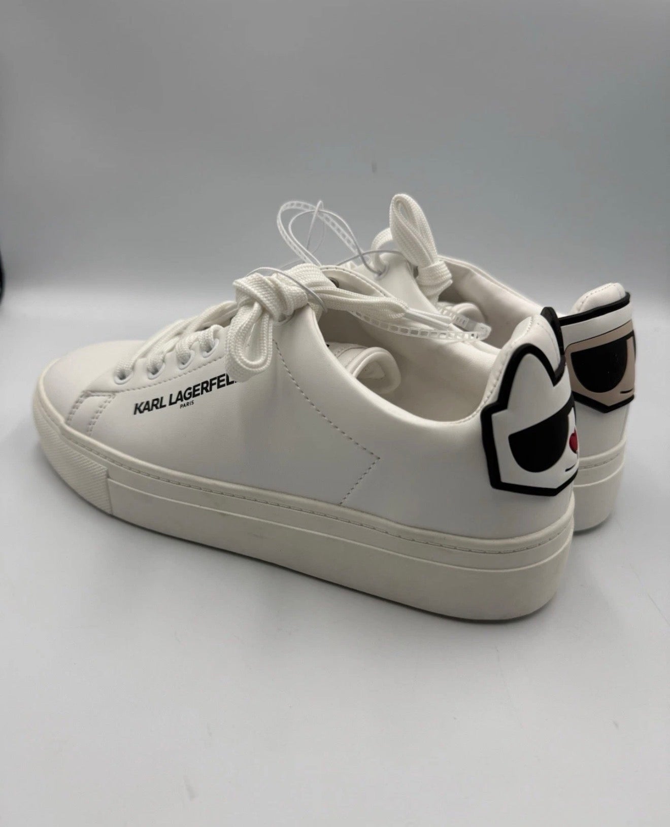 Karl Lagerfeld Bright White Chella Sneakers Womens Size 6.5