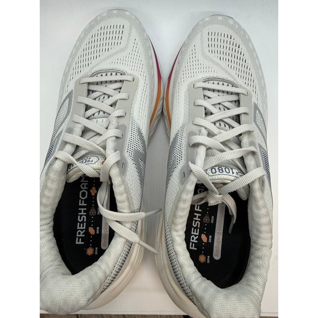 New Balance 1080 V14 Running Sneaker Women's US 9.5 Light Grey Lace Up W1080G14