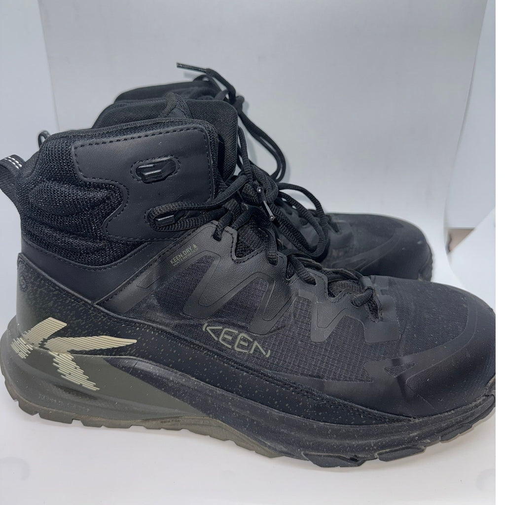 KEEN CSA Targhee Blur Waterproof Work Boot Men's US 12D Black Lace-Up Carbon Toe