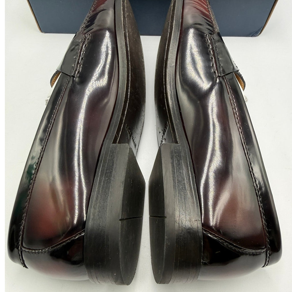Cole Haan Pinch Penny Loafers Men's US 9.5D Burgundy Leather Round Toe Slip On