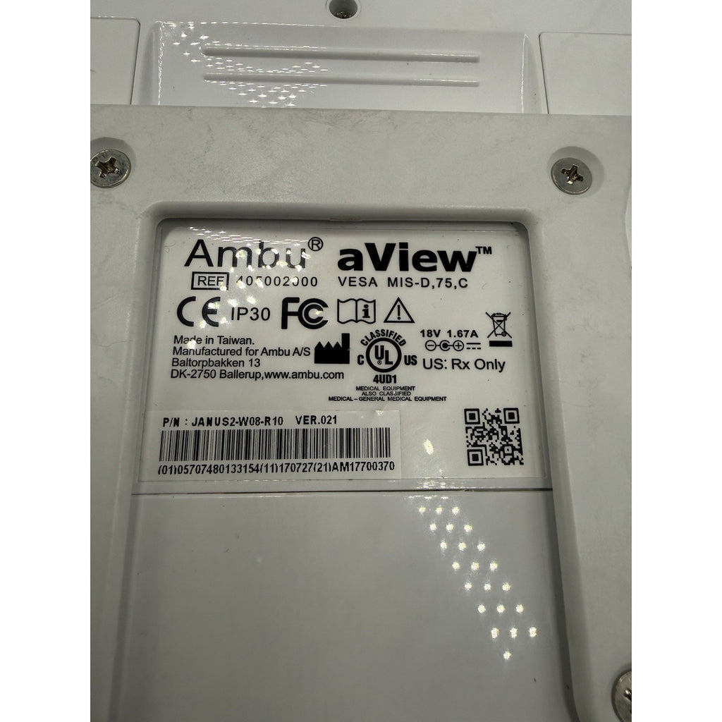 Ambu Aview Monitor 405002000 w/ Power Supply (Tested) Travel Case & Cord