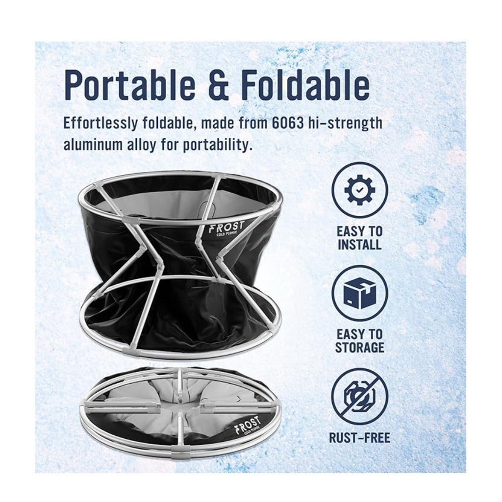 Collapsible Cold Plunge Tub for Athletes - Portable Non-Inflatable Ice Bath
