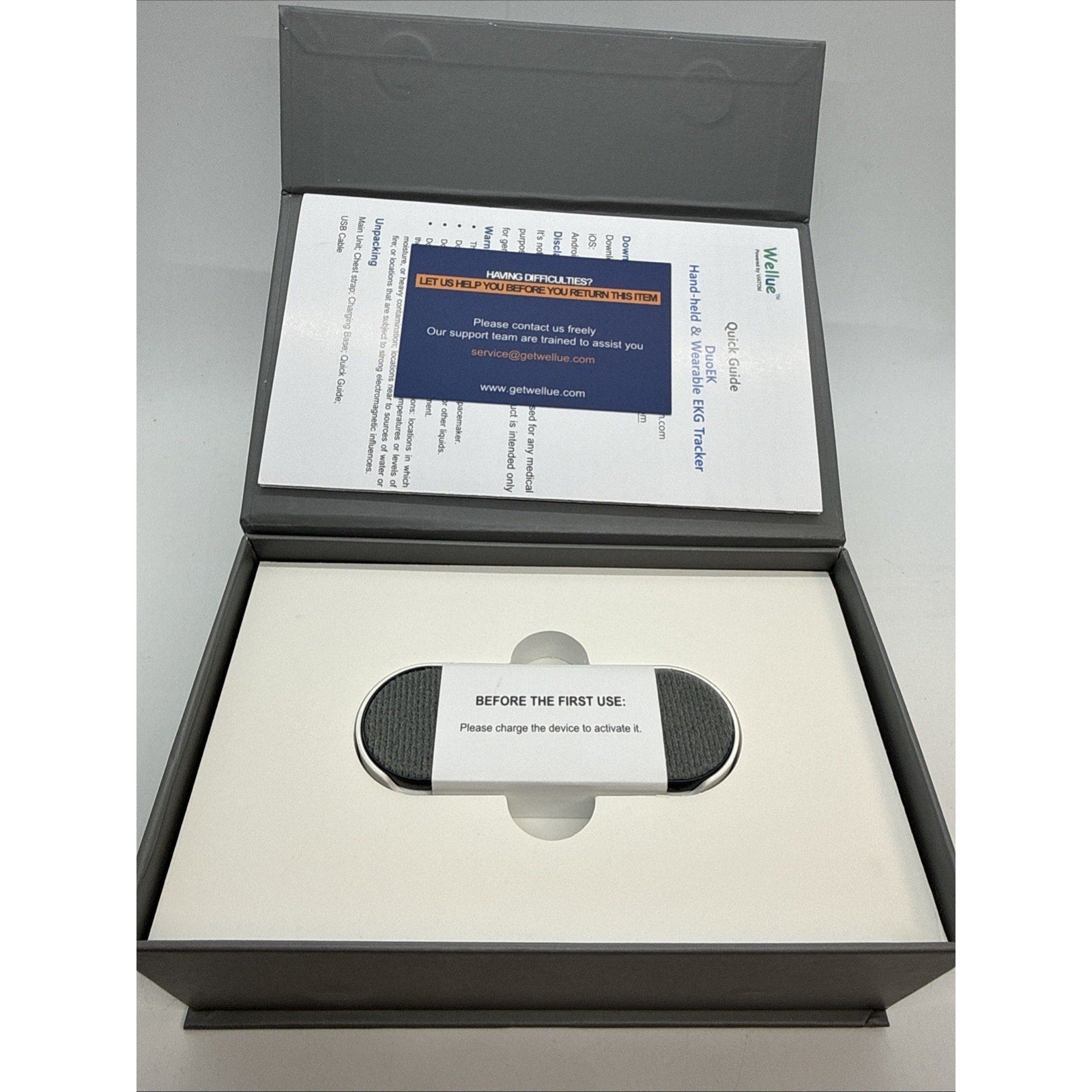 Wellue DuoEK Personal EKG Tracker Wellness Monitor ER2 Heart Rate & Rhythm