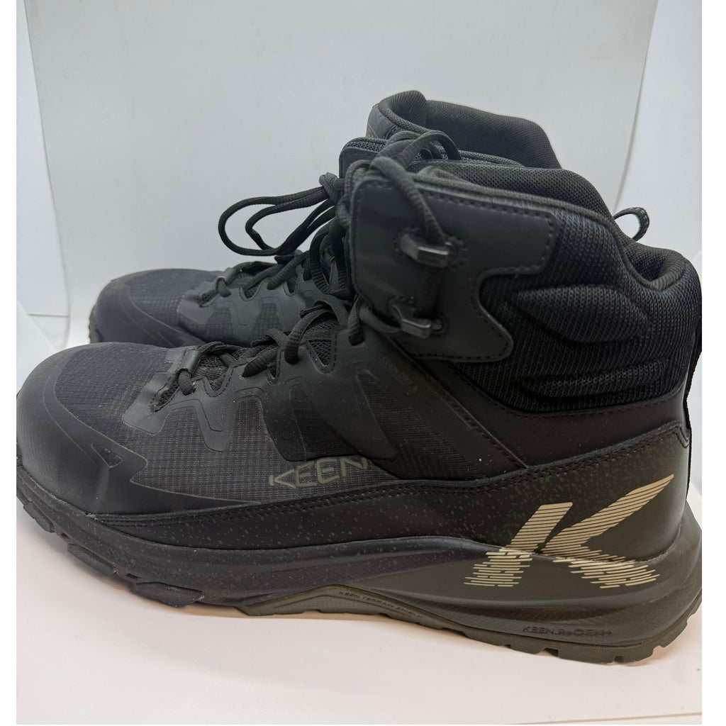 KEEN CSA Targhee Blur Waterproof Work Boot Men's US 12D Black Lace-Up Carbon Toe