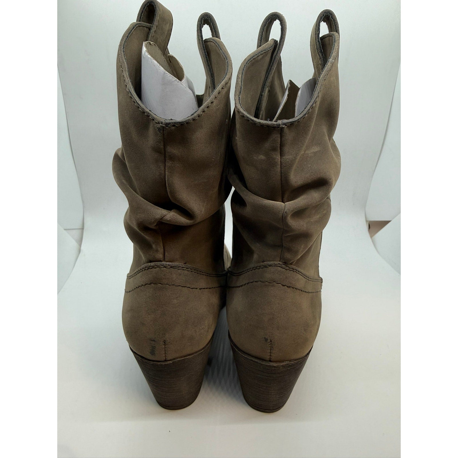 Rocket Dog Sheriff Vintage Worn PU Western Boot Women's US 8 Brown Pull On