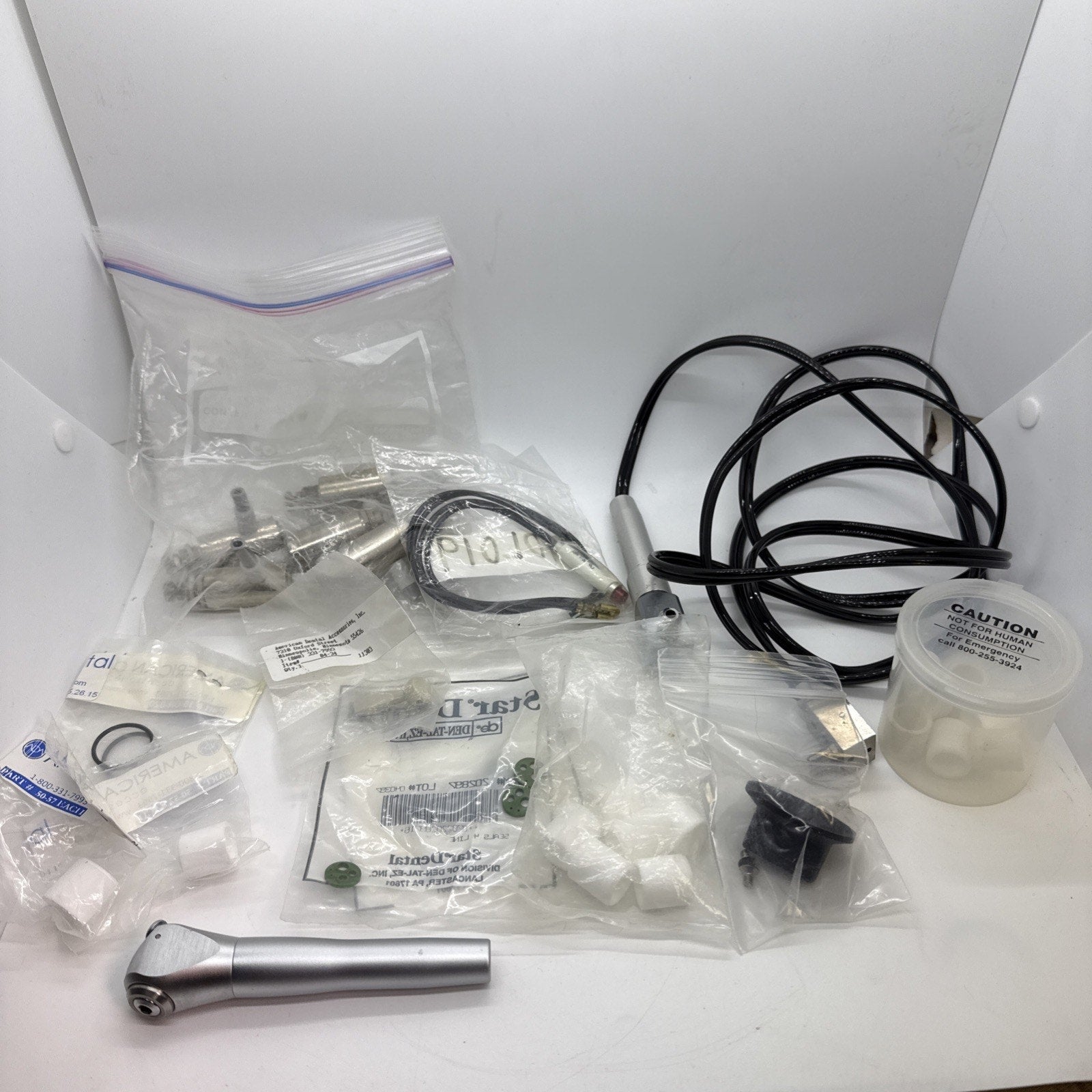 DCI 6301 Economy Disc Dental Foot Control Pedals Gray Tubing + Maintenance Kit