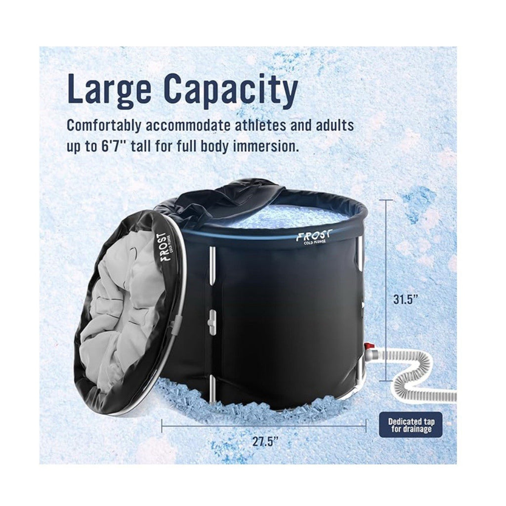 Collapsible Cold Plunge Tub for Athletes - Portable Non-Inflatable Ice Bath