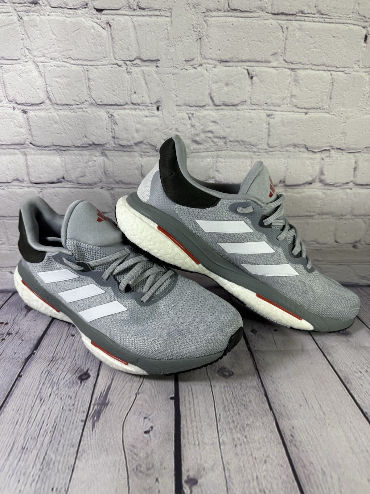 Adidas Men's Solarglide 6 Running Shoes Grey White Size 11