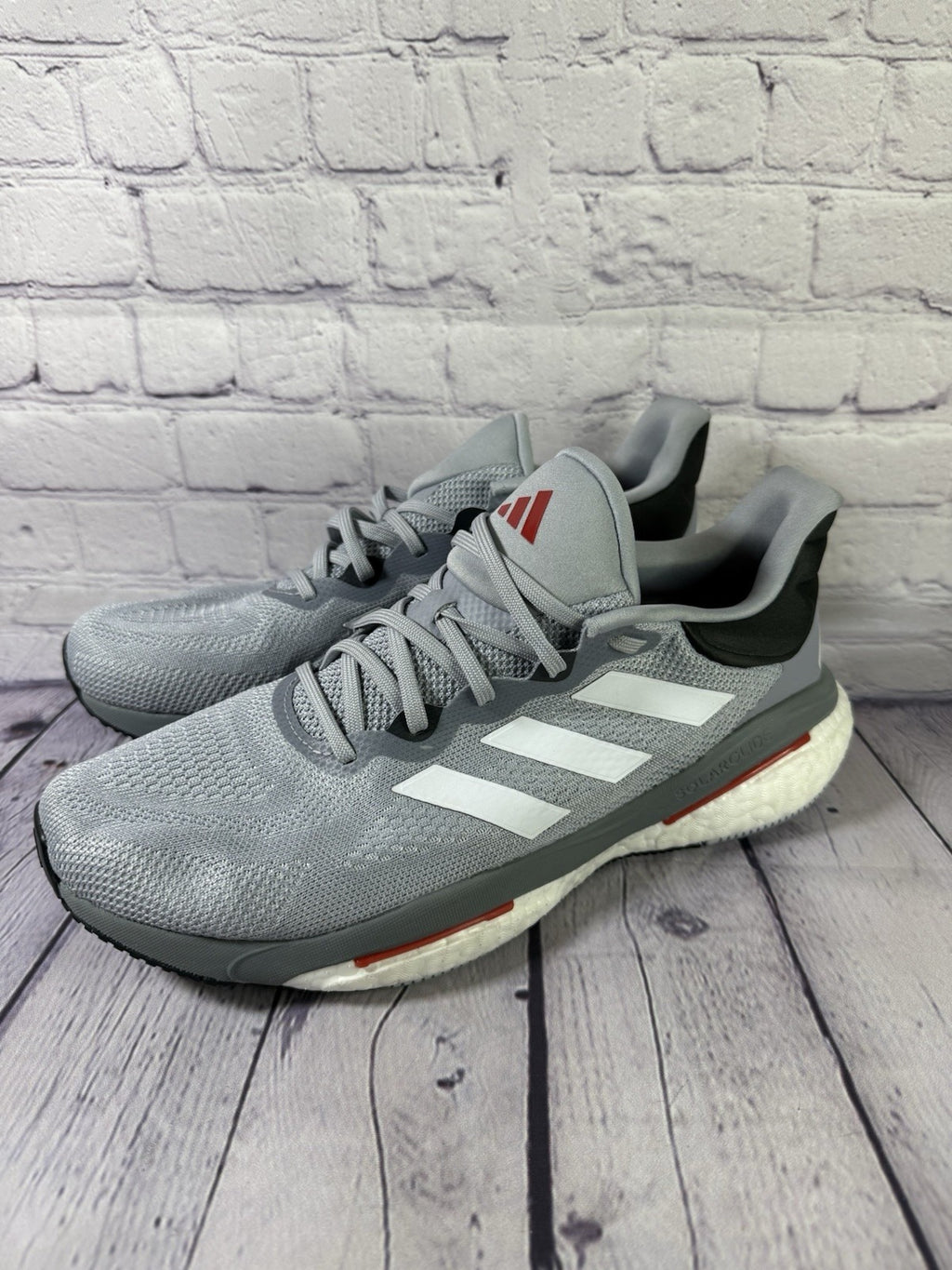 Adidas Men's Solarglide 6 Running Shoes Grey White Size 11