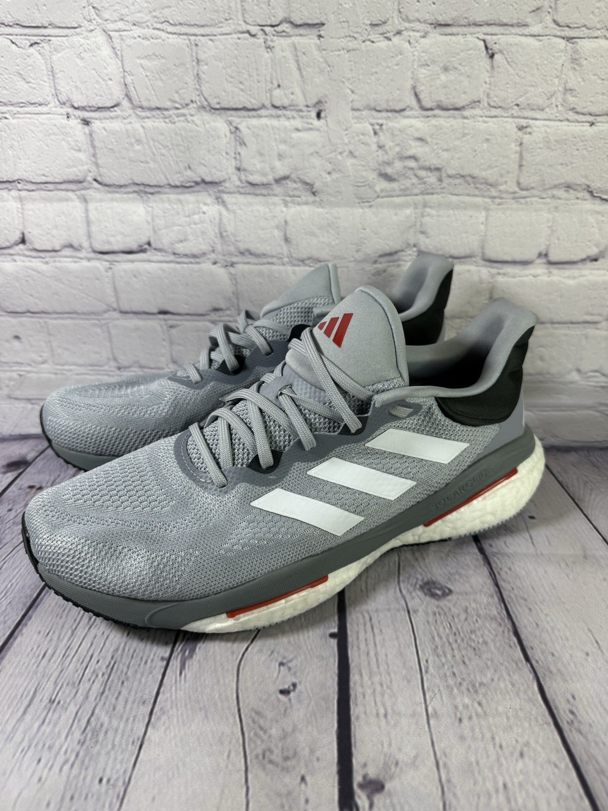 Adidas Men's Solarglide 6 Running Shoes Grey White Size 11
