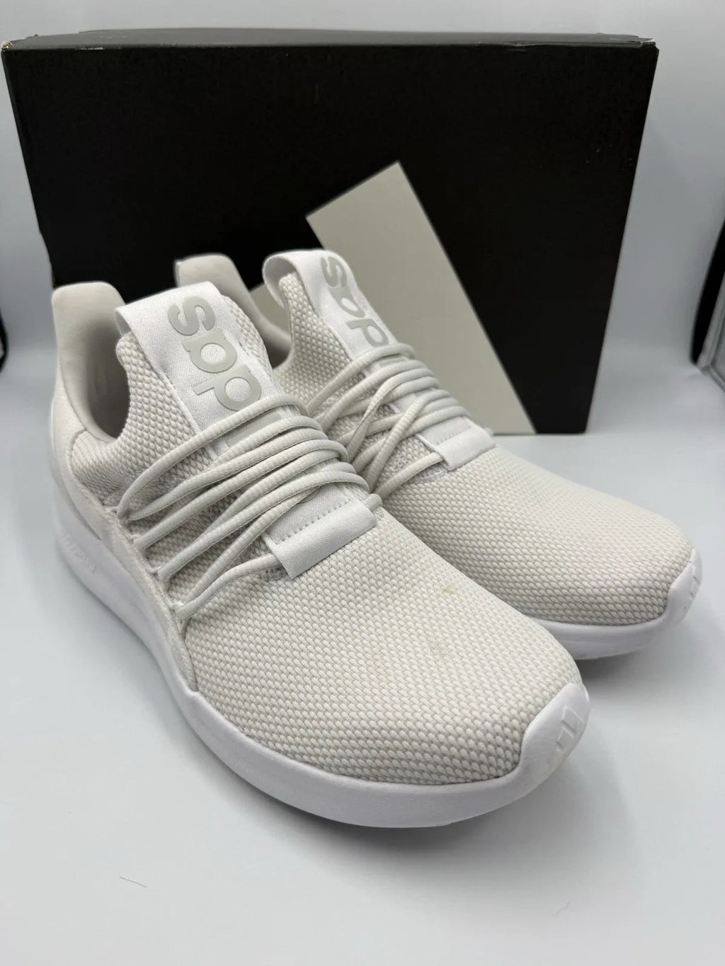 Adidas Lite Racer 7.0 Adapt 7.0 Cloud White Grey Shoes IE6326 Men's Size 10.5