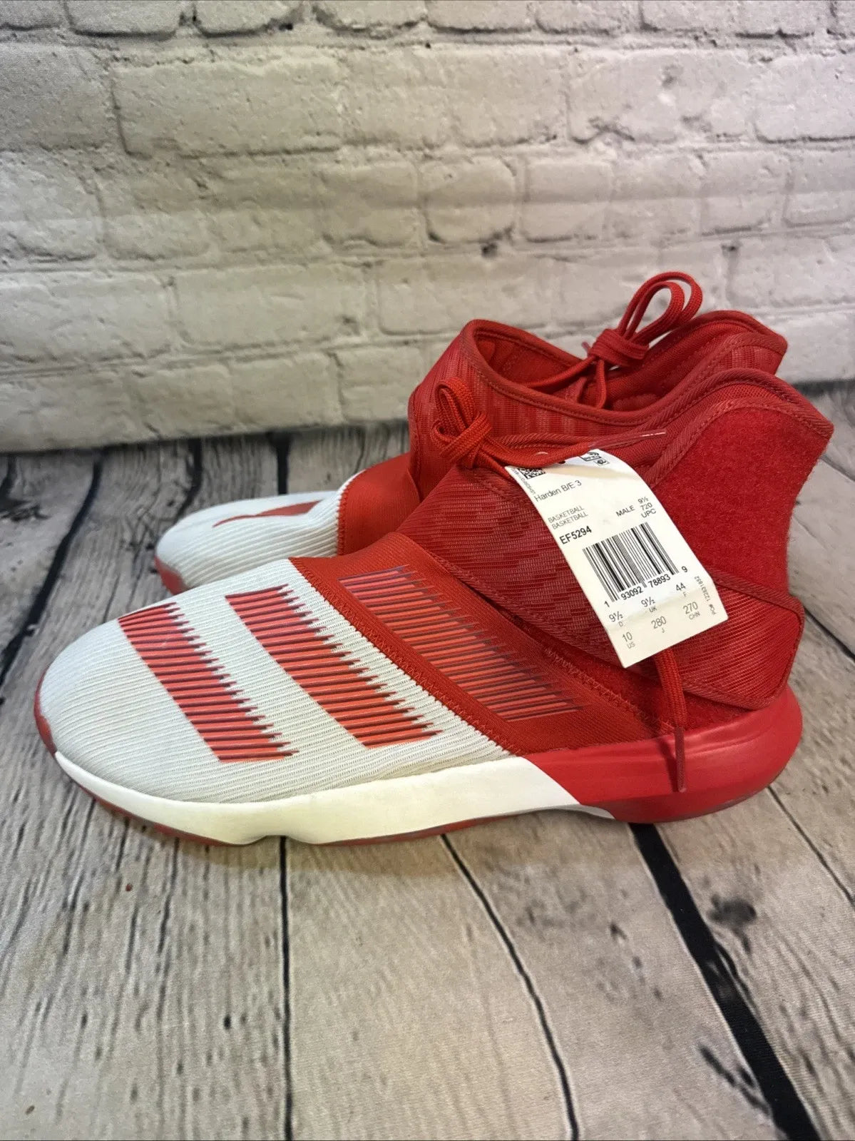 Adidas Harden B/E 3 Footwear Solar Red-Red EF5294 Mens Basketball Shoes Size 10